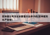 区块链公司文化衫都是什么样子的[区块链文化产业链]