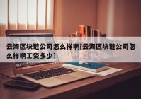 云海区块链公司怎么样啊[云海区块链公司怎么样啊工资多少]